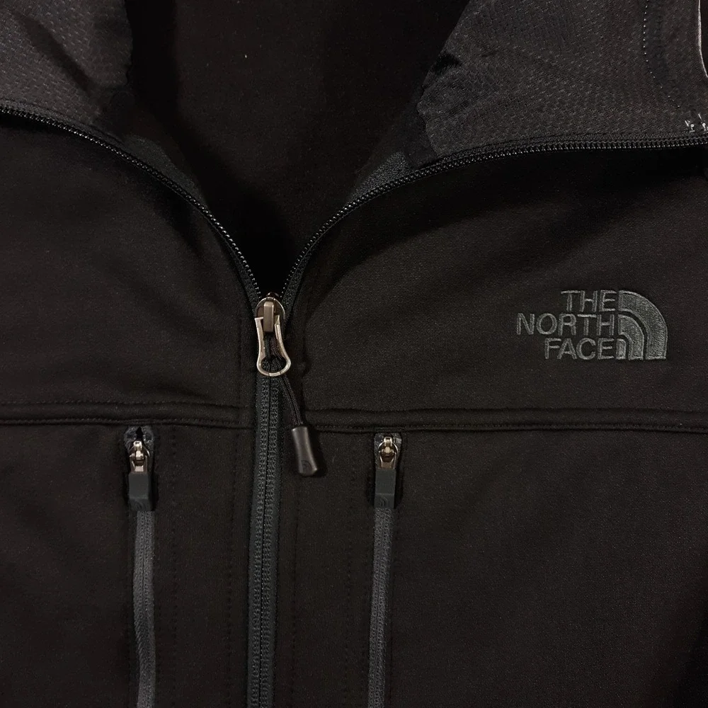 The North Face Jacket Hooded Mens Large Black Full Zip Outdoor